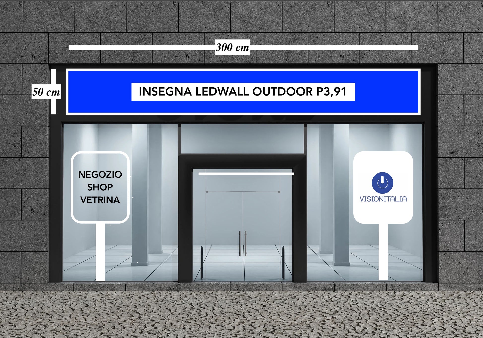 SIGNLED 300x50 cm. (insegna a led)