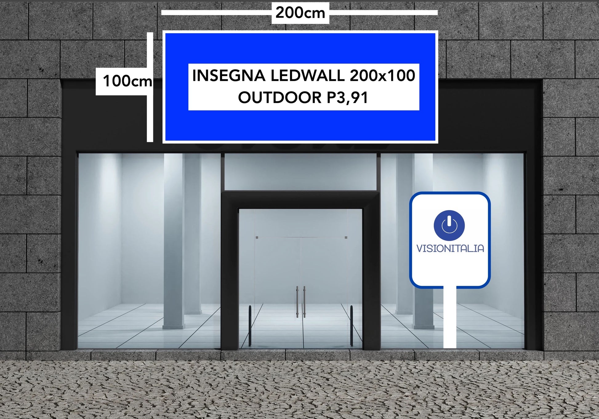 SIGNLED 200x100 cm. (insegna a led)
